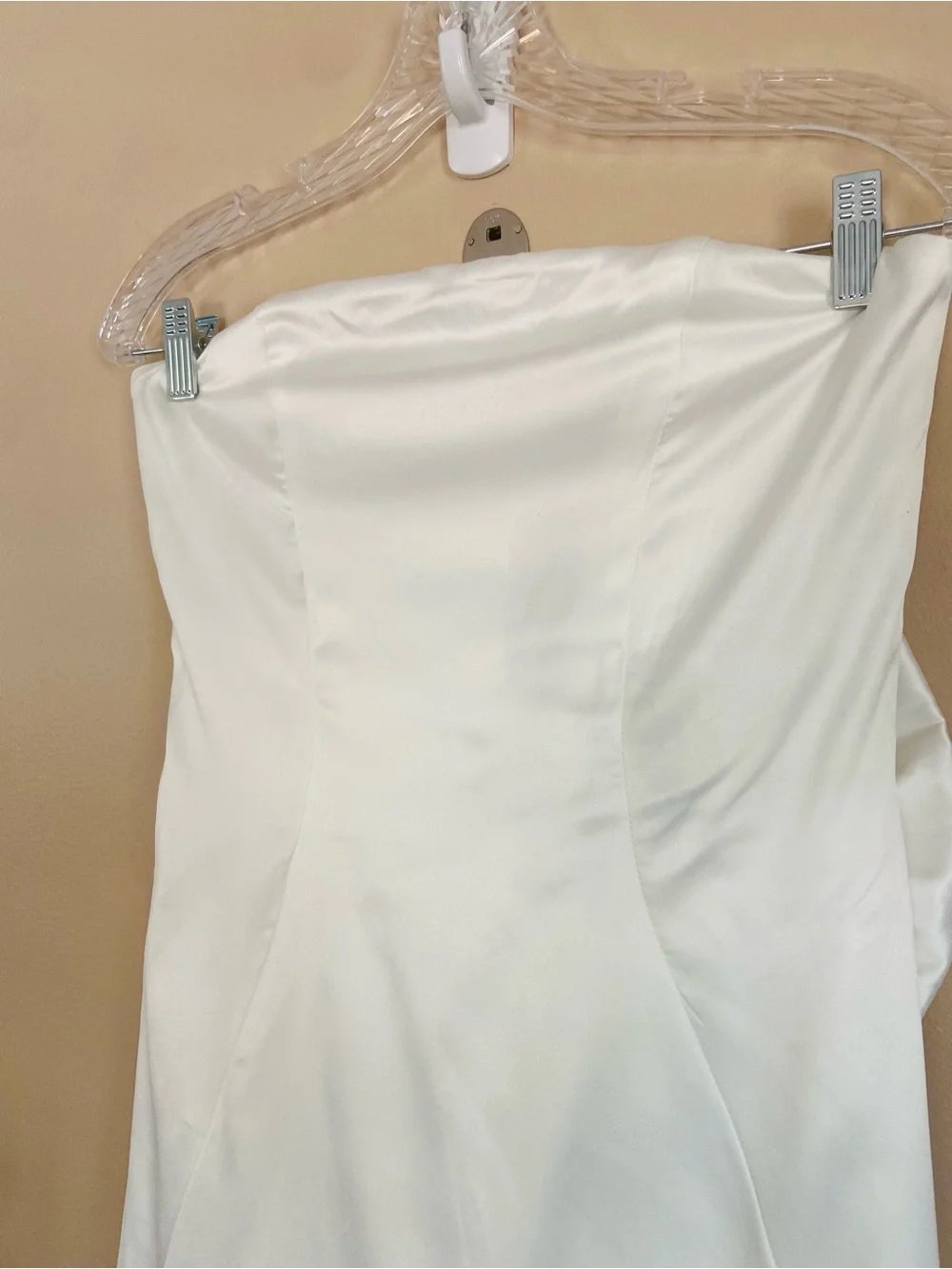 Babyboo Freja Mini Satin Dress Sleeveless Big Bow Color Ivory Size Medium